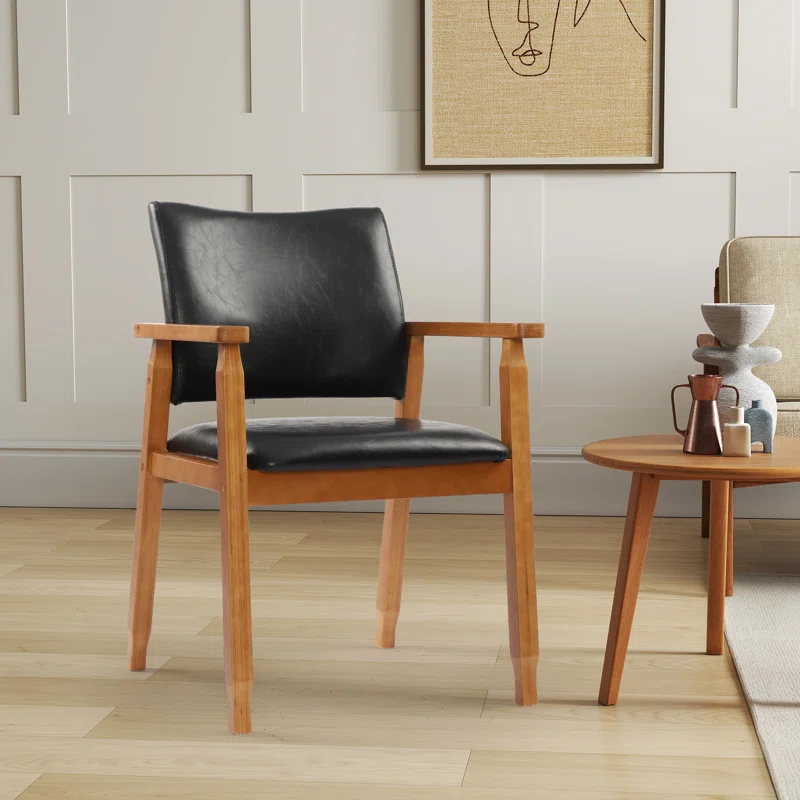 Actrice 18.5'' H Tufted Upholstered Beech Armchair - Image 4