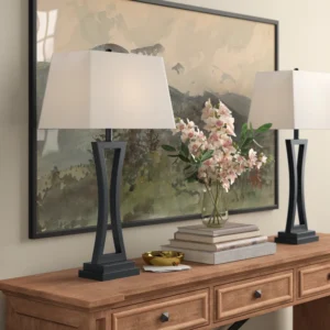 Burholme 31" Modern Metal Table Lamp with 3-Way Dimmable (Set of 2)